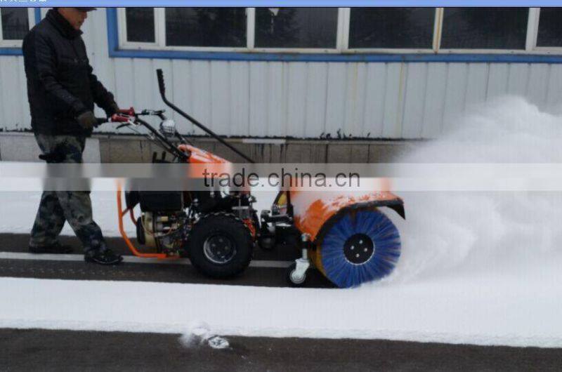 Hydraulic two wheel walking tractor with power sweeper