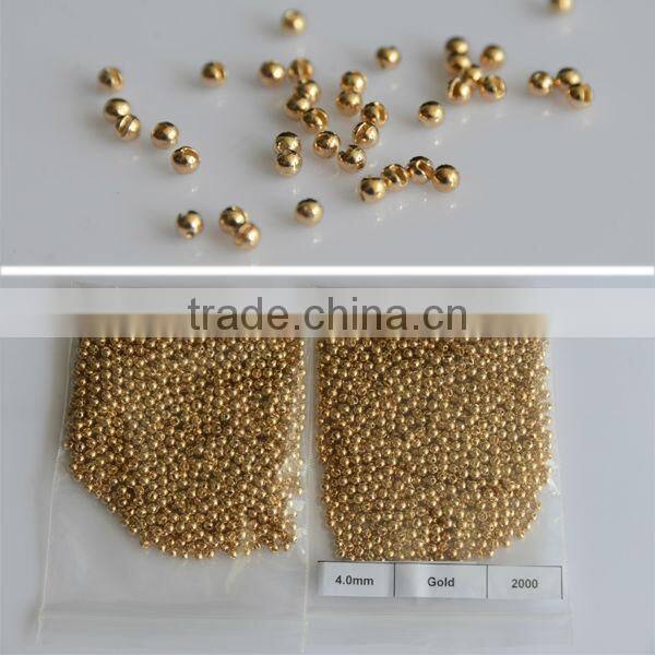 3.5mm Slotted Tungsten Perlen Gold 100 per pack