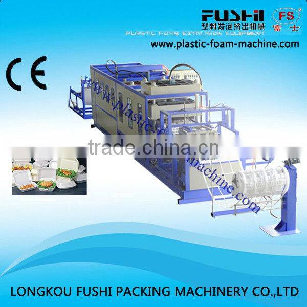 Polystyrene fast food container vacuum forming machine