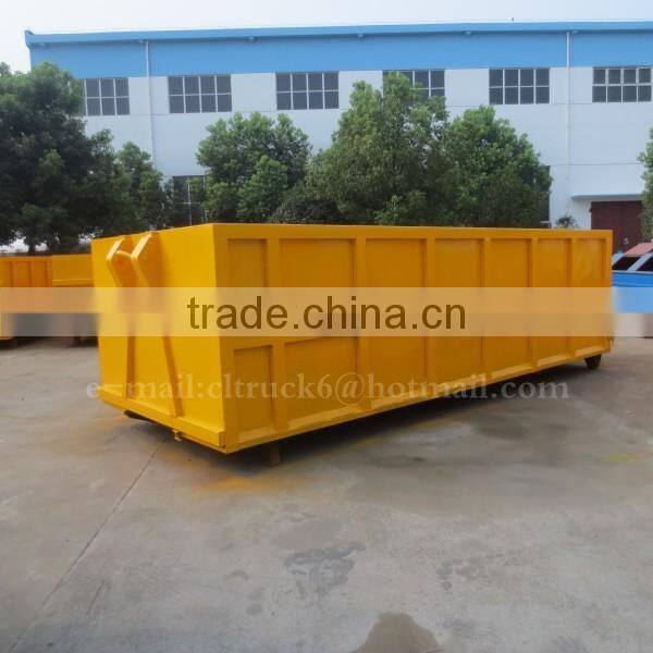 Carbon steel Trapezoid Trash bucket 16 m3 for Hook arm garbage truck