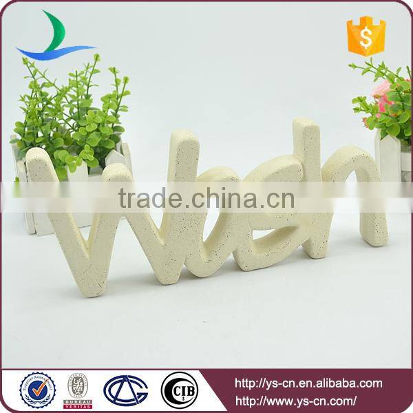 "WOSH"shape sign board design with distressing methods