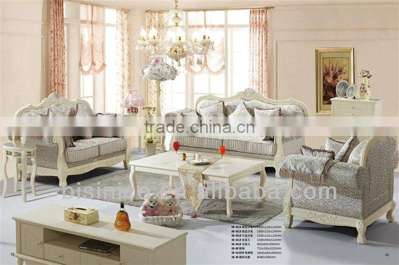 Korea Style Living Room Fabric Sofa,Pure White Chesterfield Sofa Set, Contemporary Living Room Home Furniture