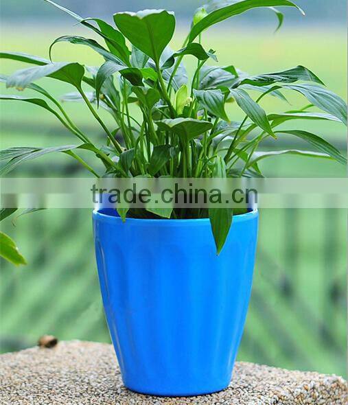 Wholesale cheap color plastic flowerpot