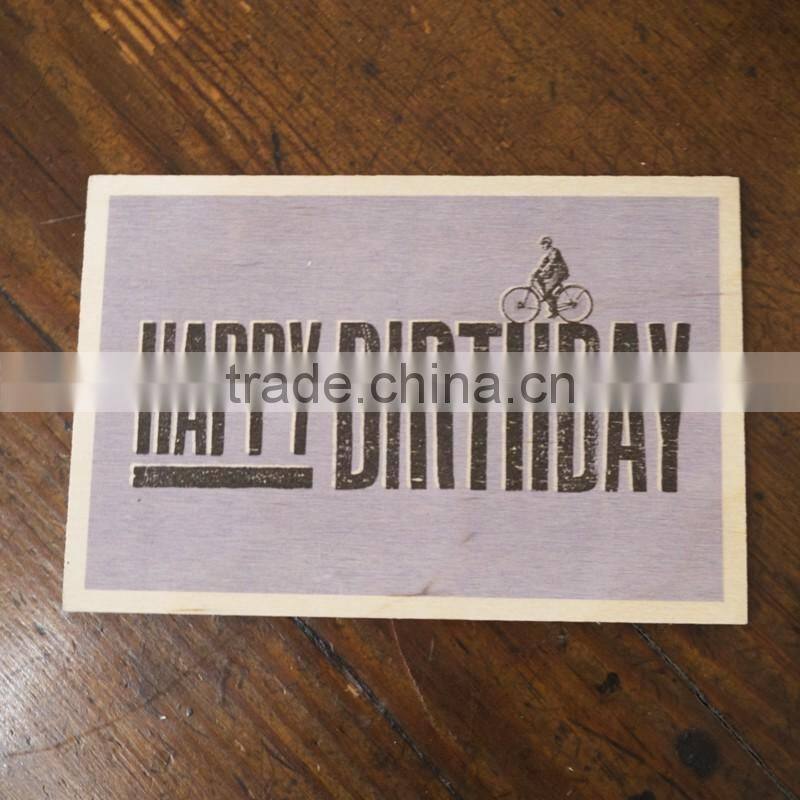 Personalized Wooden Poster Customization Advertising Board Plywood Post Card