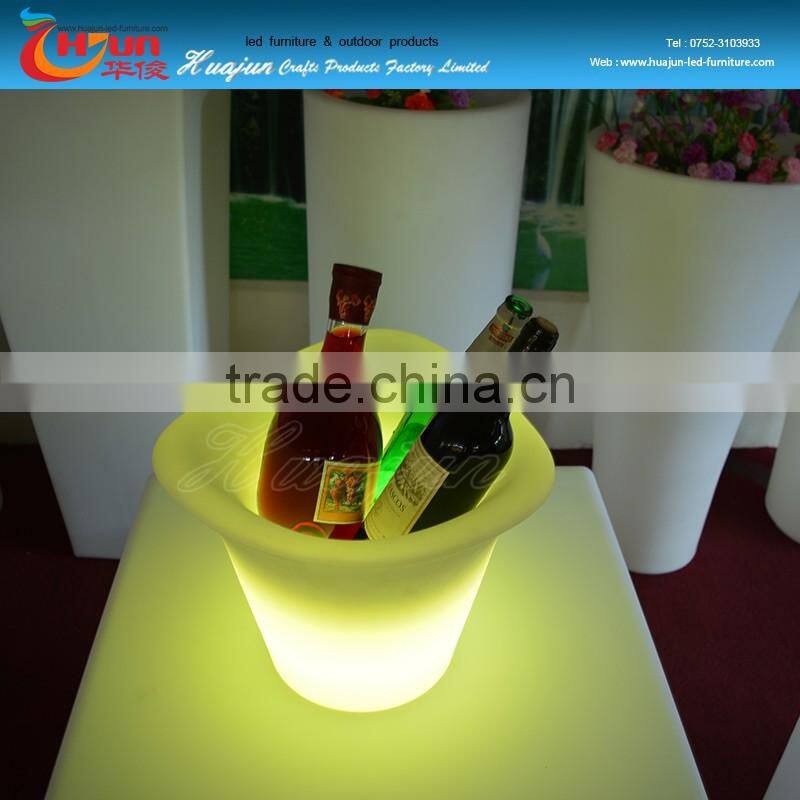 any size of led ice bucket use night club& bar led lighting ice bucket/led plastic rechargeable ice bucket