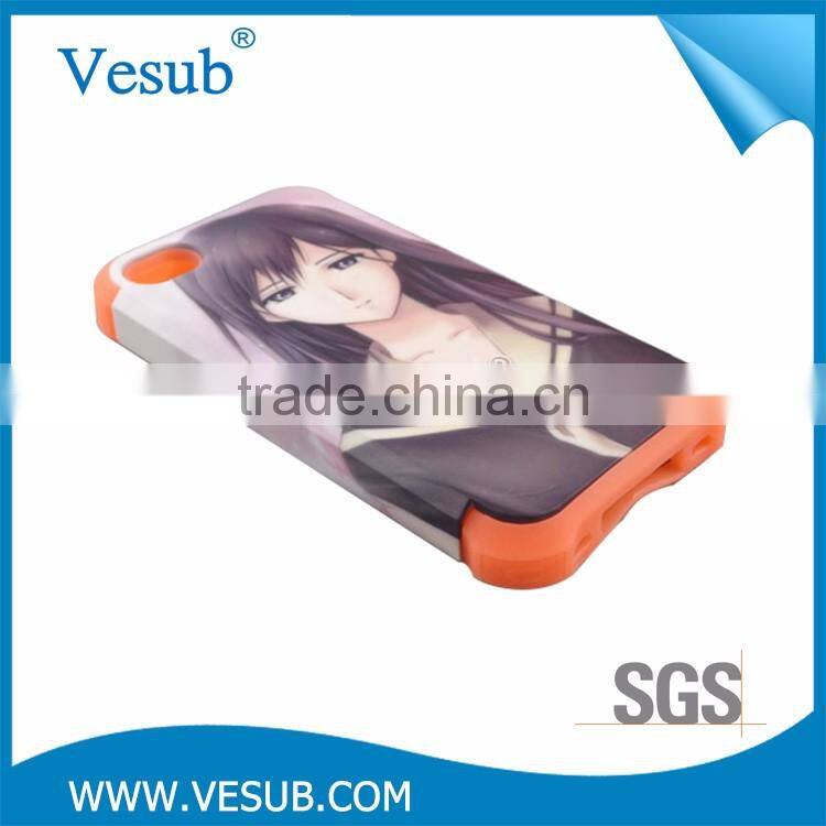 Cartoon Pattern Printing Ultra-Thin Rugged 3d Sublimation Case For IPhone 4