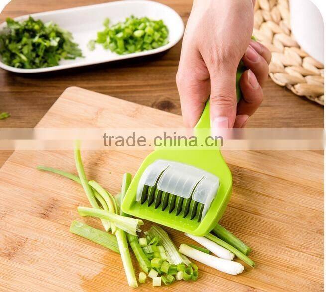 CY144 Stainless Steel Kitchen Accessories Gadgets Cooking Tools Blade Green Onion Chopper Slicer Garlic Coriander Cutter Chopper