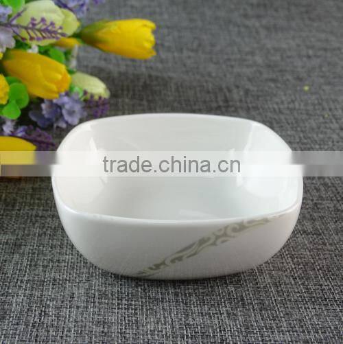 Wholesale Stock porcelain chafing dish with decal print color box packing