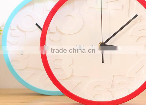 Supply fashion Candy colored circular digital clock / wall clock
