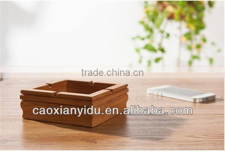 Fashion Solid Wood Bamboo Ashtray Boy's Creative Gift Ashtray European-Style