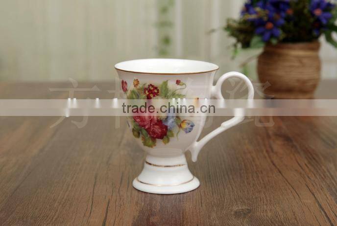 Drinkware new bone china gold arabic grace porcelain tea set with tray