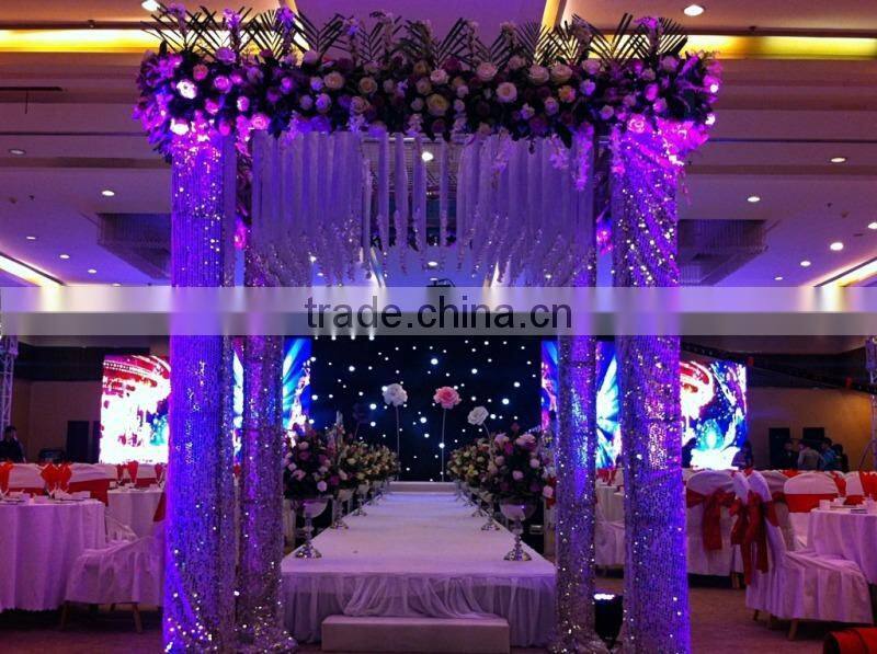 fireproof high quality colorful and romantic led star cloth