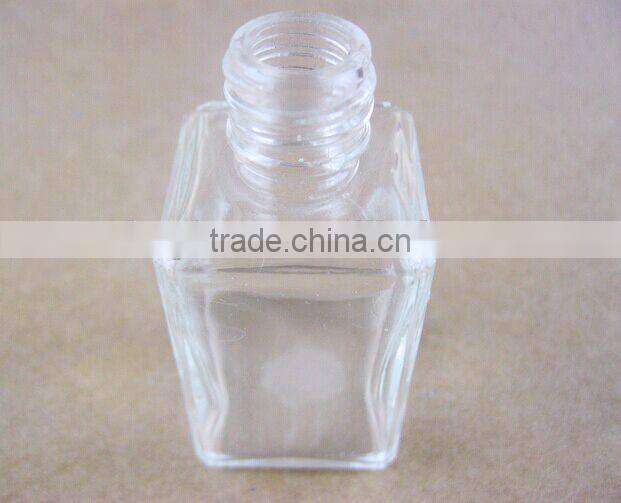 clear color square glass jar