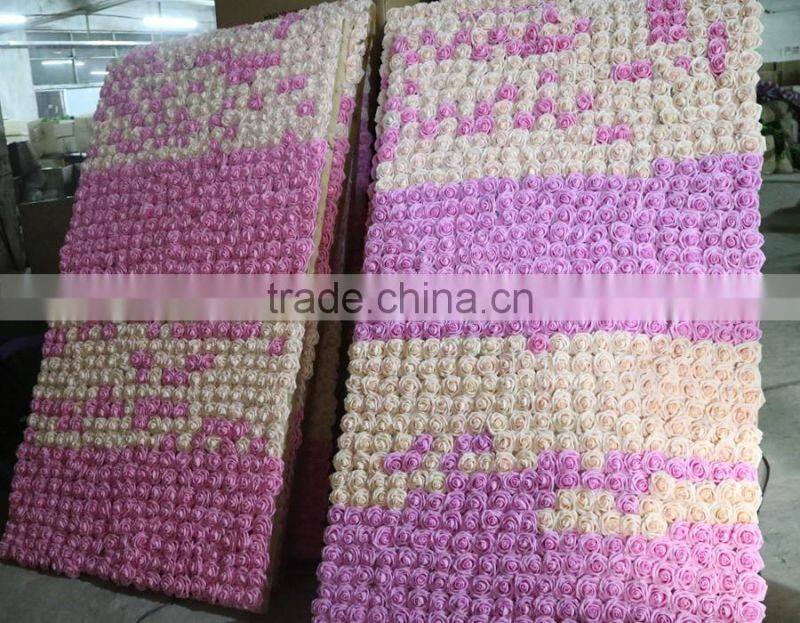 Wedding artificial rose flowers for wall decoration