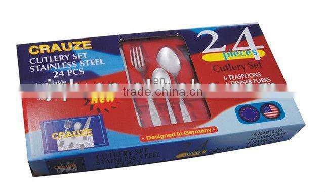 4pcs stainless steel cutlery set spoon/fork and knife set