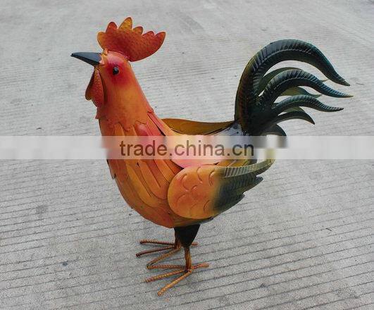 Metal rooster outdoor garden decor