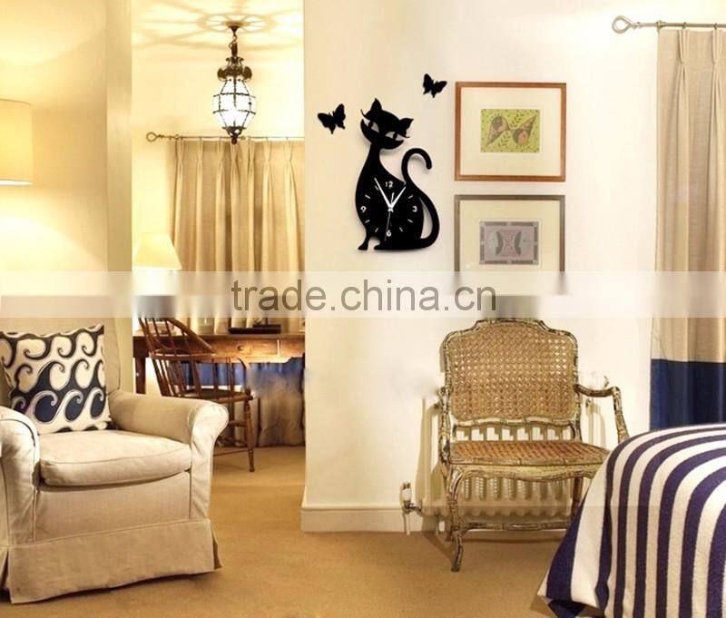 Decoration acrylic wall clock ,Fashionable red acrylic wall clock