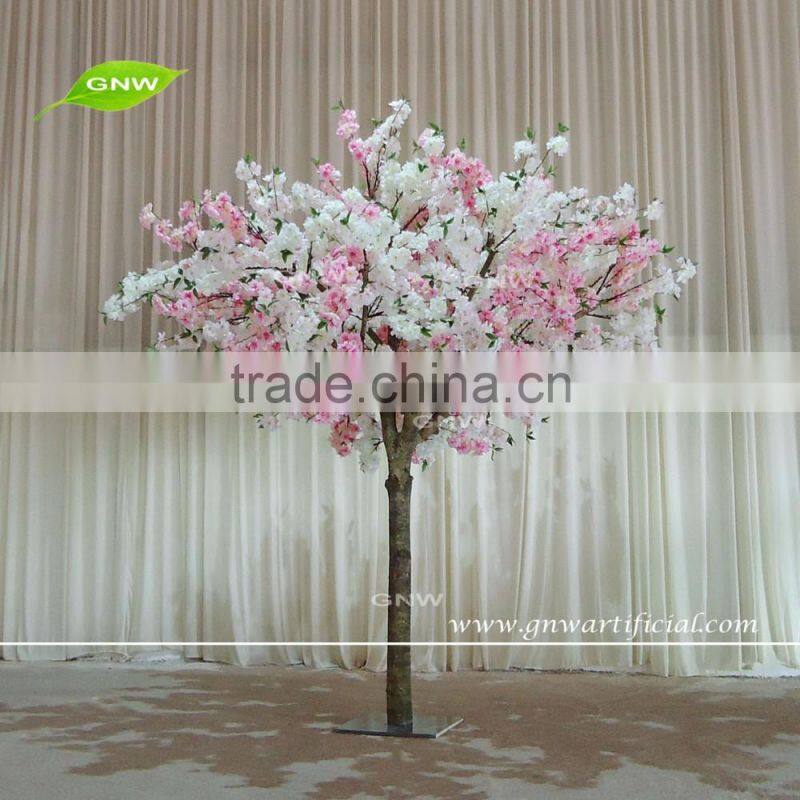 GNW BLS161026 Customized Promotional Hot product Cheap pink Artificial silk cherry blossom tree for wedding decoration