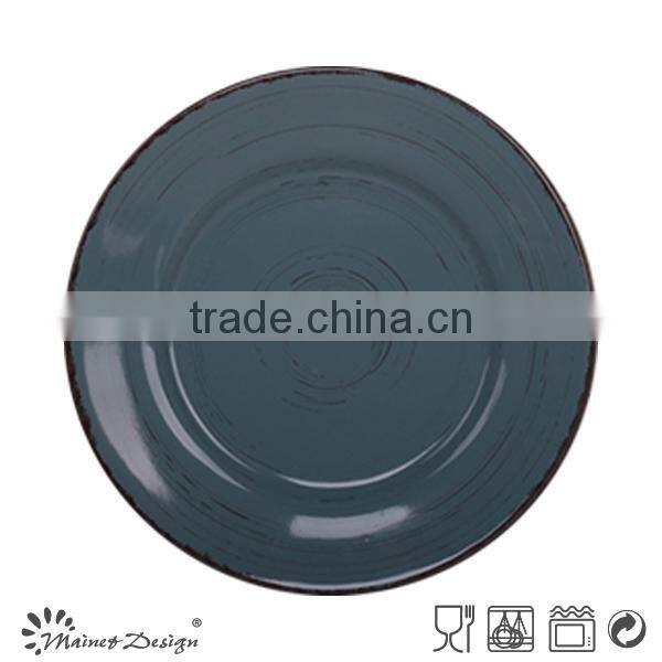 Antique Brush Green Crockery Dinner Plate