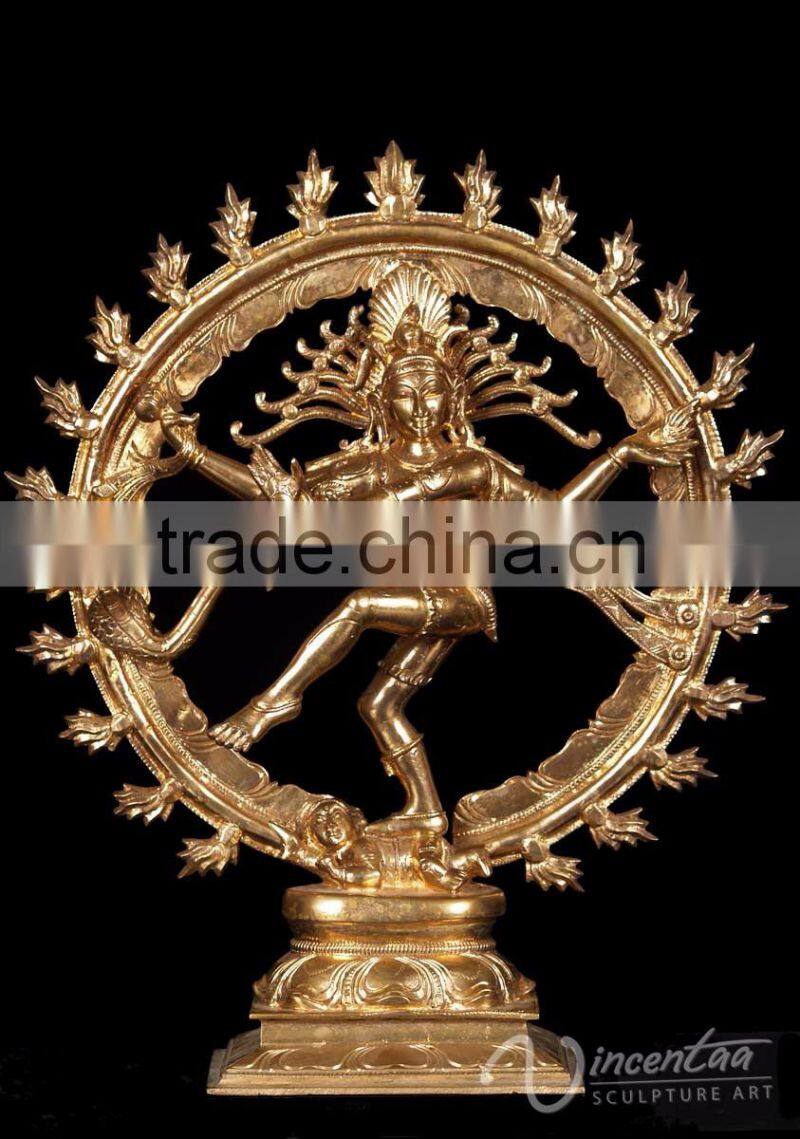 whoelsale regional feature home decor metal craft shiva bronze statue