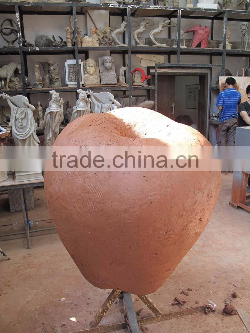 grande sculpture polished apple stainless steel outdoor sculpture for garden