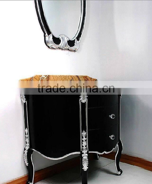 European Style Classical Bathroom Vanity, Vintage Black Color Vanity Unit,Quality Customized Vanities For Bathroom(BF08-4068)