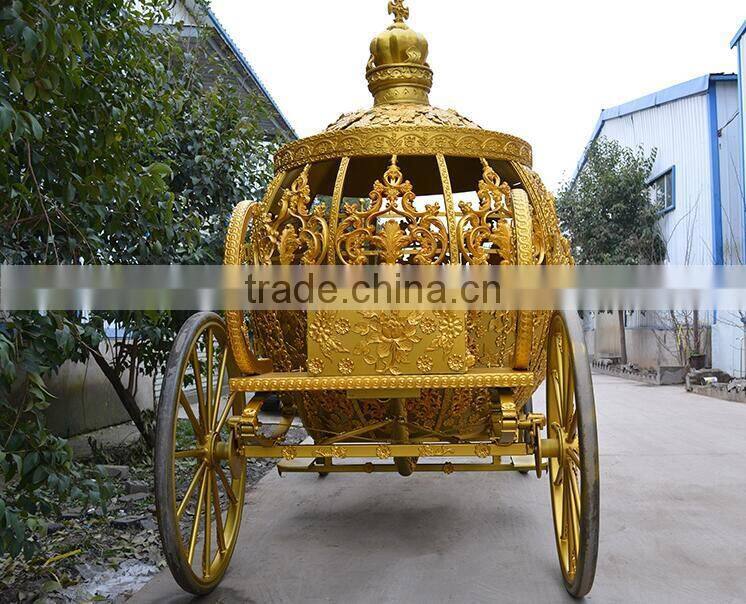Golden royal wedding car decoration horse carriage decoration carriage(BG11-M092)