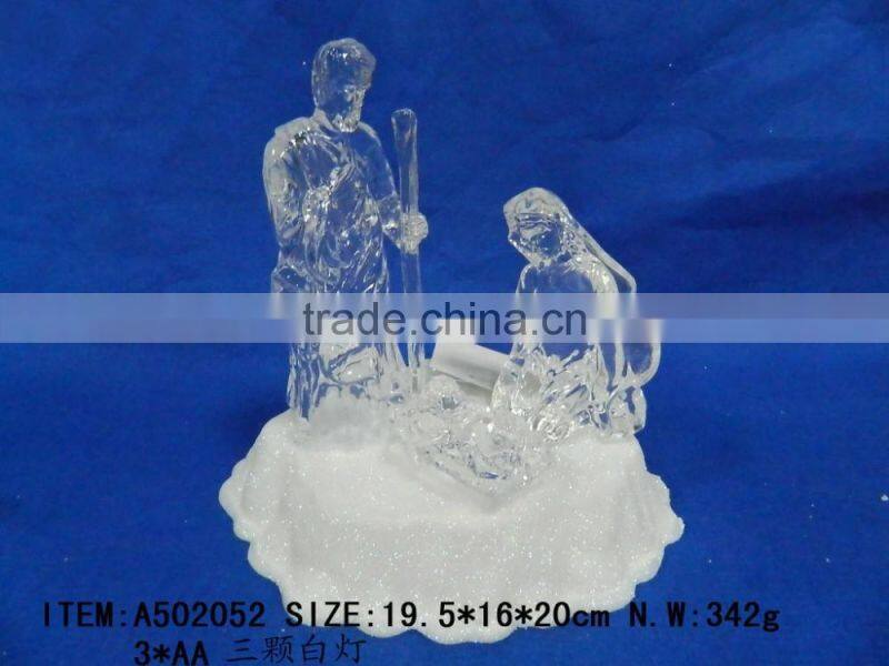 Dongguan LED lighting acrylic christmas nativity scene supplier for 2017