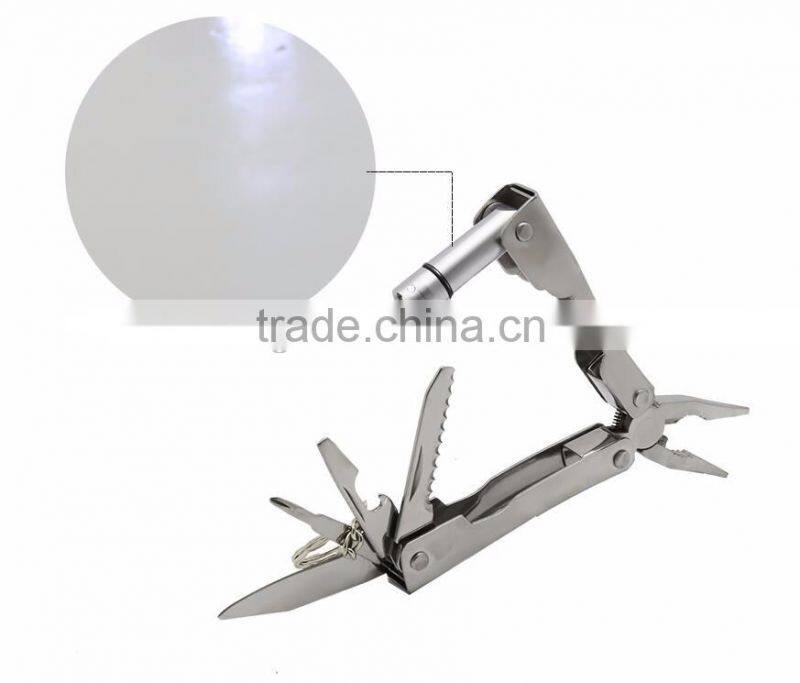 Special gift for men stainless steel LED portable folding mini multi tool pliers