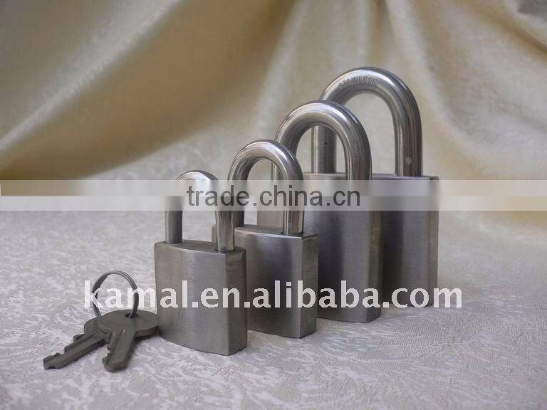 Solid hardened Stainless Steel Square Shape Padlock With Long Shackle And Short Shackle Can Be Available