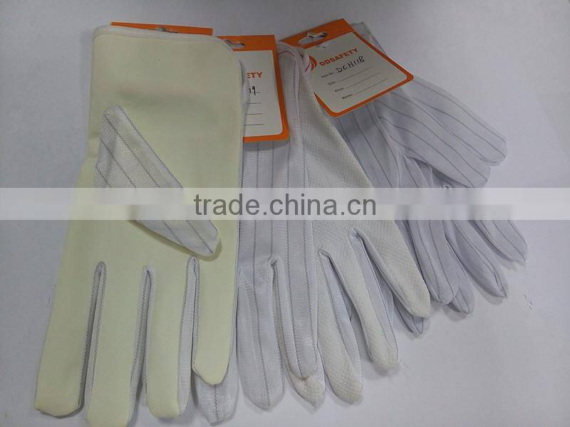 DDSAFETY Hot Sale 100% Bleach Cotton Interlock Gloves With A Plastic Buckle