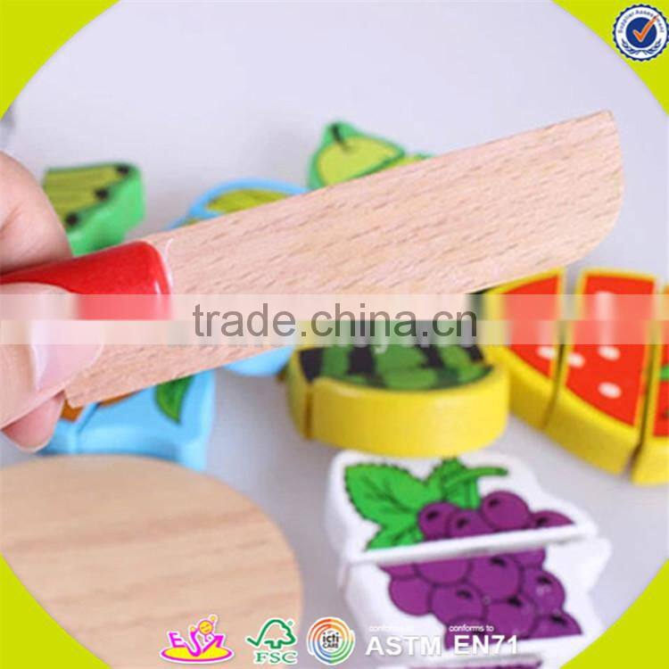 wholesale hot sale wooden cutting fruit toy colorful wooden pretend cutting fruit toy baby wooden cutting fruits toy W10B126