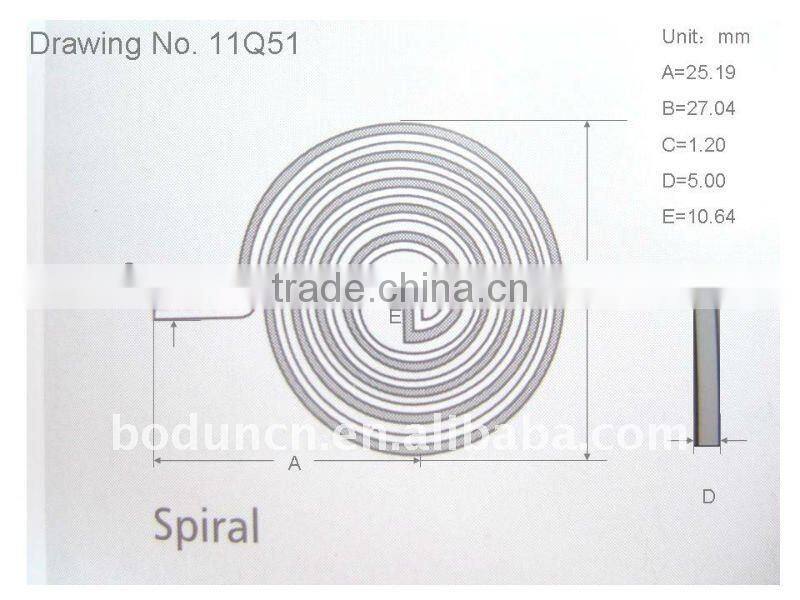 Bimetal Thermal Fat Spiral Spring