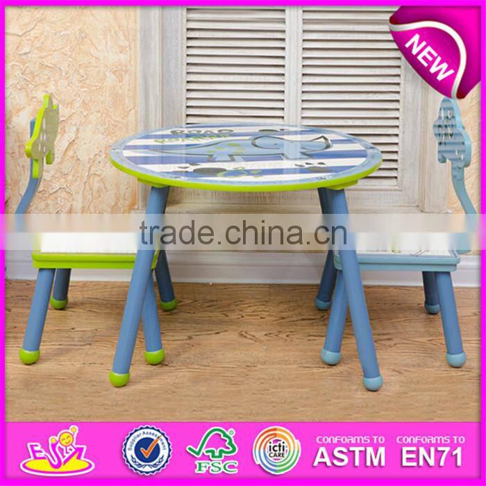Eco-friendly student wooden writing table chair for kids,High quality kids writing table and chair set W08G153