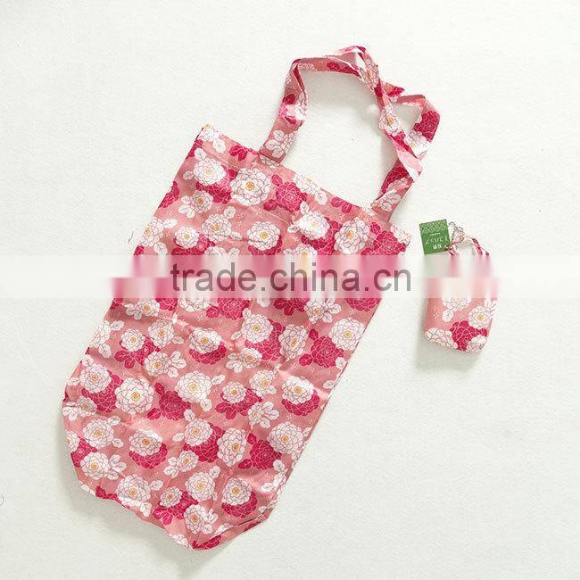 Promotion folding printing lady hand bags and shopping bags