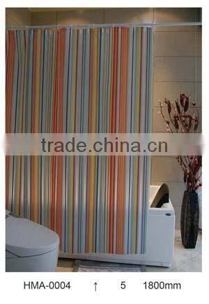 PVC waterproof plastic shower curtain designs