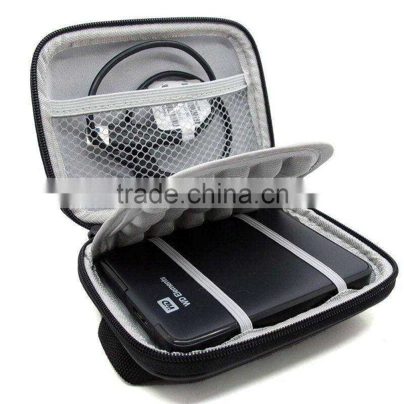 Black Hard EVA Shockproof Carrying Case Pouch Bag for hard disk drive(Z-EV-006)