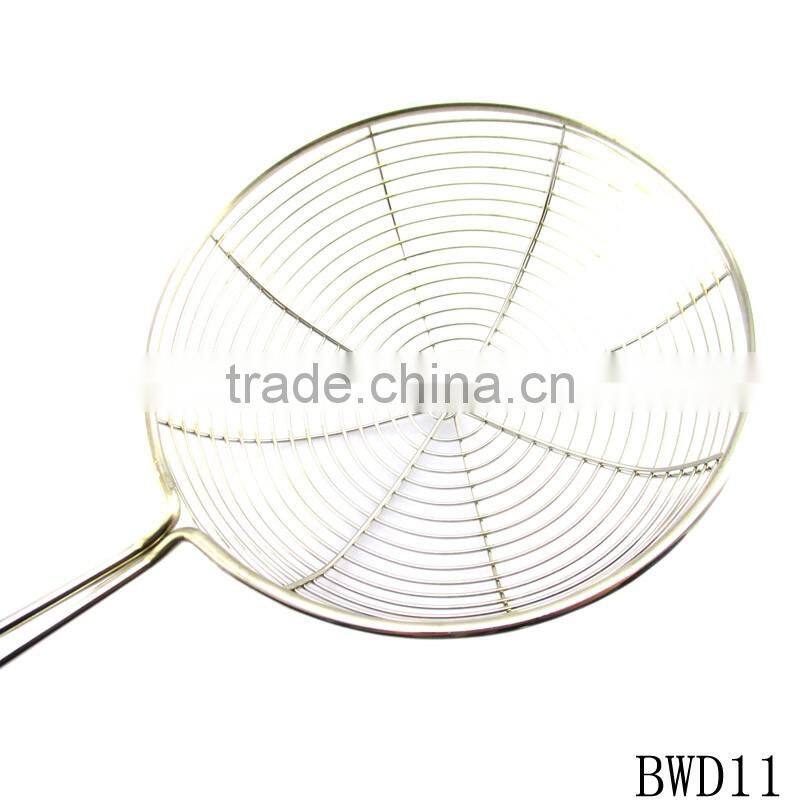 Modern Jincheng stainless steel mesh strainer with the plastic handle shank