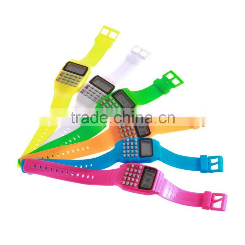 2016 Cute Children Smart Wrist Watch Silicone Wristband Watch Silicone Date Multi-Purpose Electronic Wrist Calculator Watch