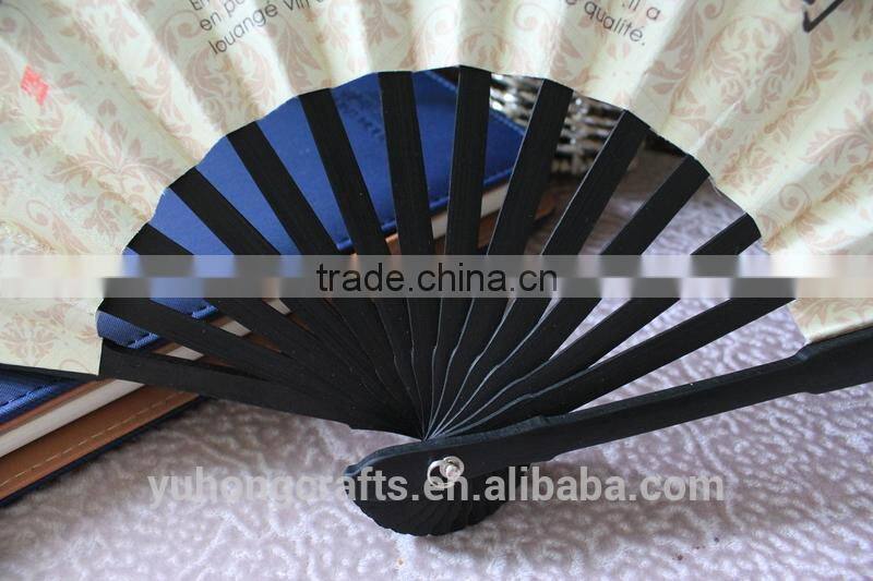 23cm silk bamboo fan for advertising