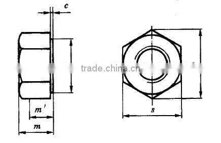 Ti Gr2 DIN 934 M24 Titanium Hexagon Nuts