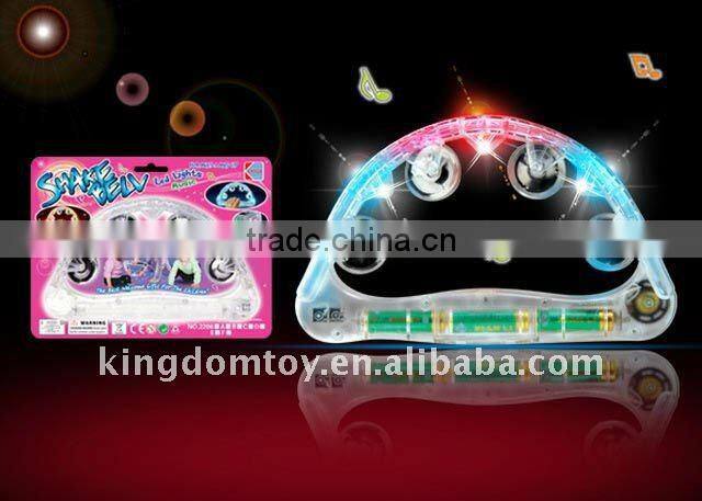 transparent baby bell rattle with light music