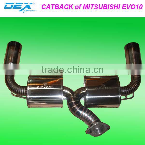 muffler exhaust tuning racing silencer stainless steel 304 catback for mitsubishi EVO 10 performance auto parts