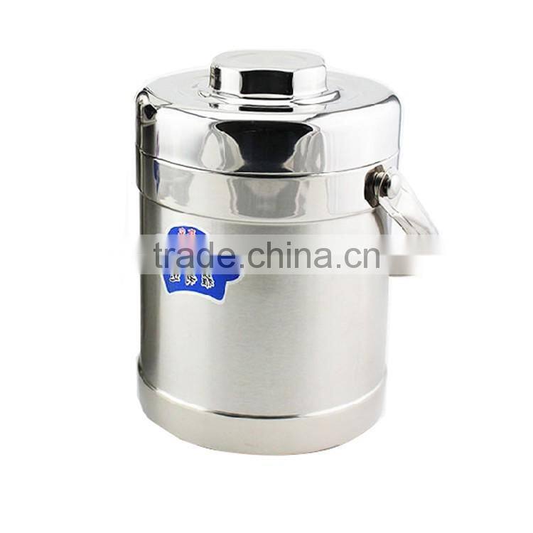 stainless steel Double wall champagne ice bucket with lid & handle