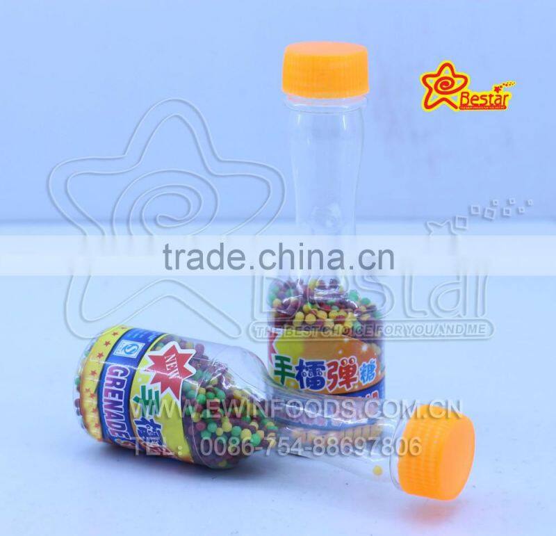 Plastic Grenade Bottle with Mini Colorful Hard Candy