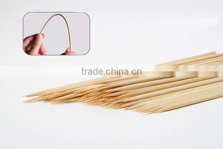 50pcs Bamboo Sticks Food Grade Custom Design BBQ Bamboo Sticks