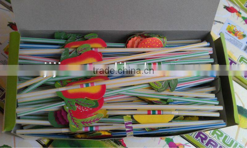 Fruit Drinking straws Umbrella straw210*5mm