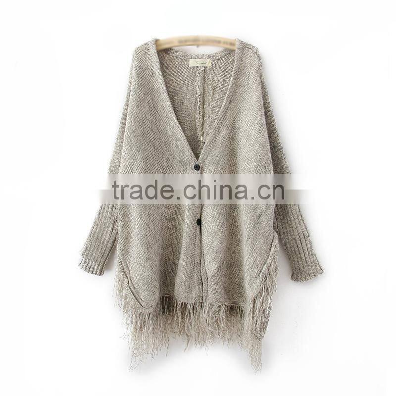 Latest New Design Handmade Woman Sweater for V Neck