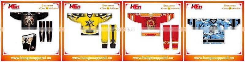 Hongen apparel China Supplier Factory Hight Qulity Custom Any Logo Wholesale Ice Hockey Jersey Uniforms