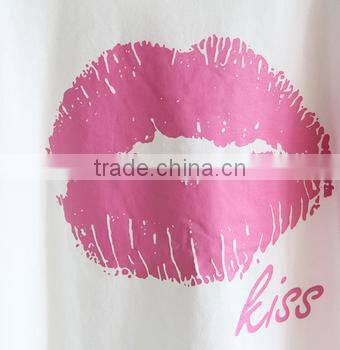 2015 fashion printing soft cotton homewear ,long sleeve sleepwear blank homewear ,lady's printing homewear